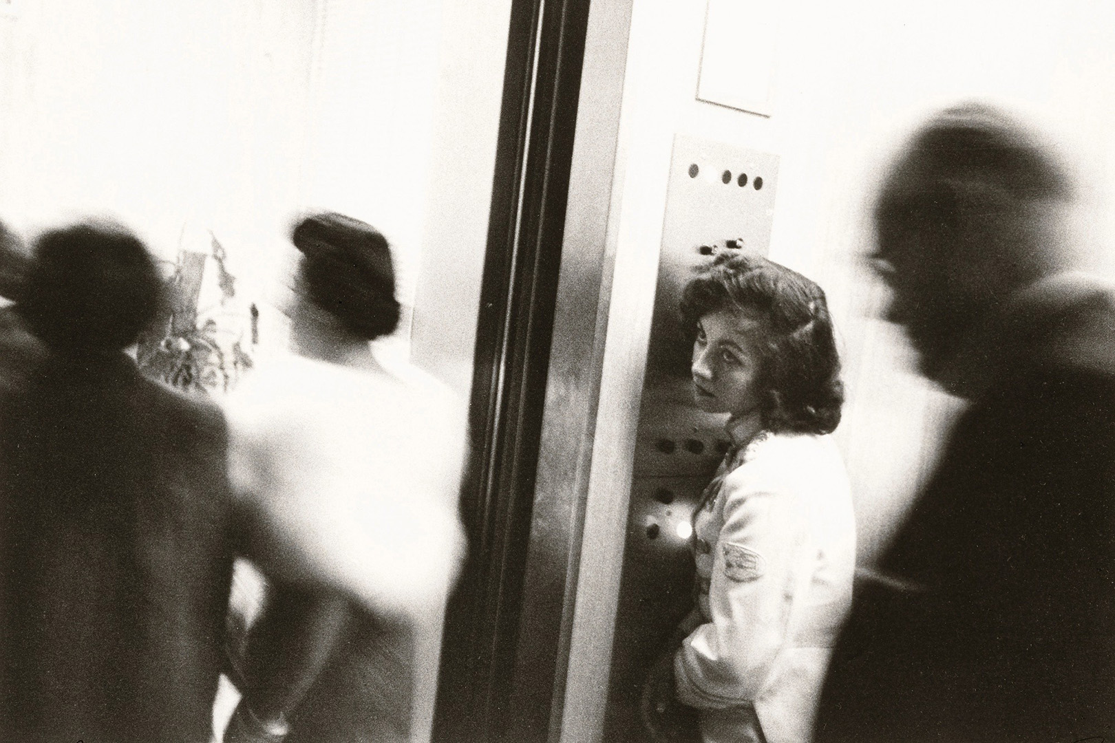 “Elevator—Miami Beach, 1955.,” from “The Americans.” Photo by Robert Frank .