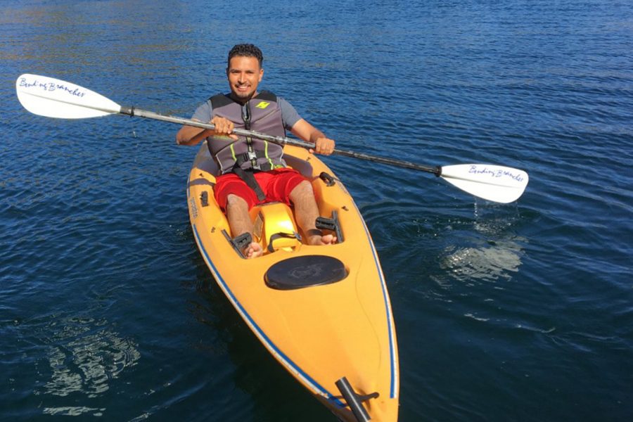 Luis Rivera takes to the open water at Lake Arrowhead in the summer of 2019. Photo courtesy of CJ.