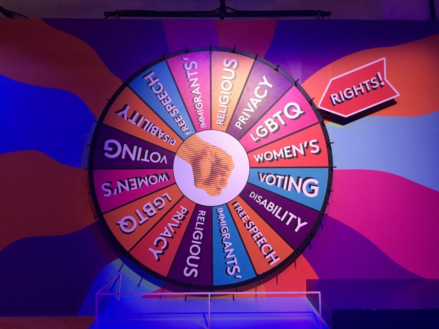 15 The Values Stand: Refinery 29’s Editorial Design Team brings their online editorial to life by spinning a wheel to talk about reproductive rights, feminine rage, and more life impacting issues. Photo Credit: Jacquelyn Moreno/SAC.Media