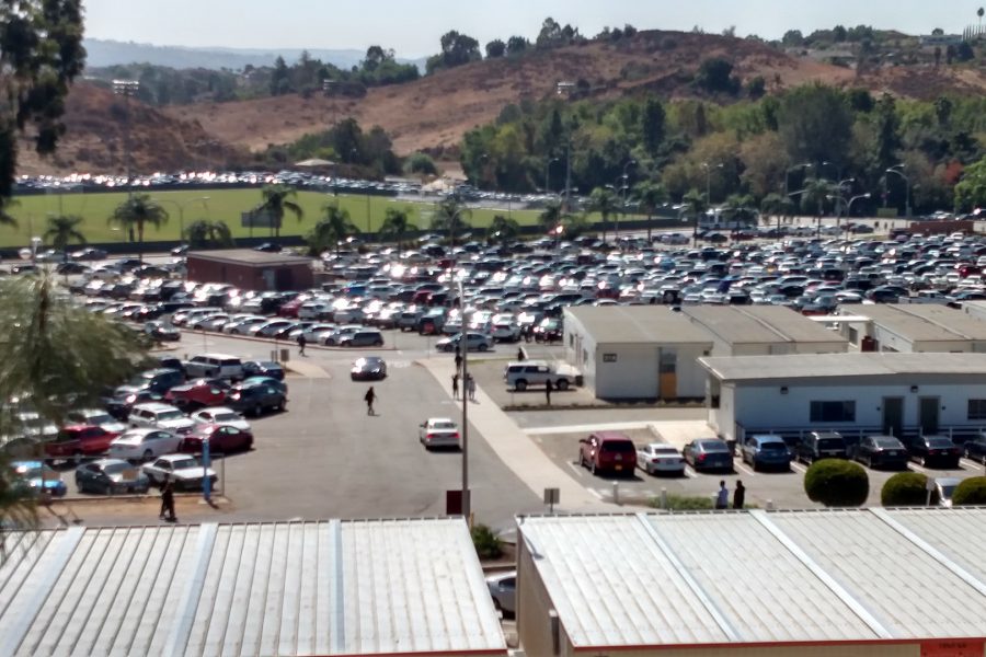 Photo of Lot D on the Mt. SAC campus. Photo by Cory Jaynes