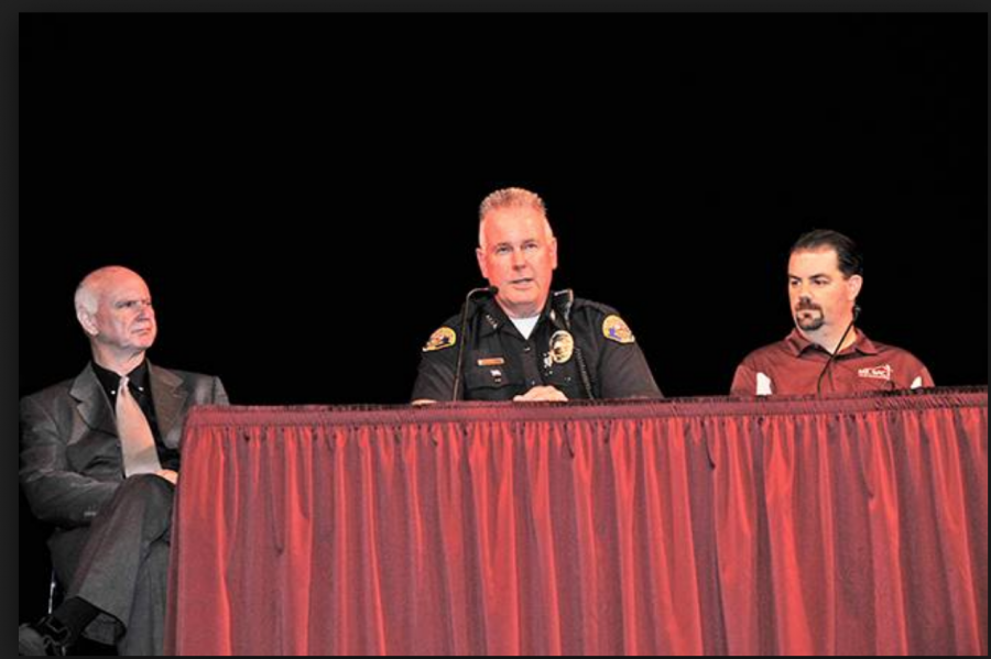 Chief of Police David Wilson, pictured at a Townhall Meeting at Mt. San Antonio College, has announced his resignation, effective May 31, 2018. 