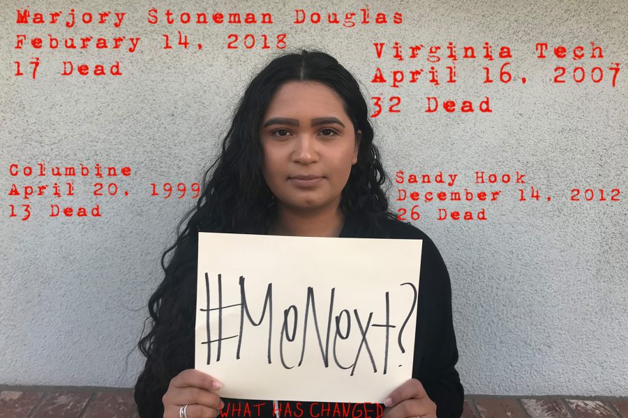 Miranda Virgen, Mt. Sac Student supporting the #MENEXT movement urging Congress for adequate gun control laws. Coke Hernandez/SAC.Media