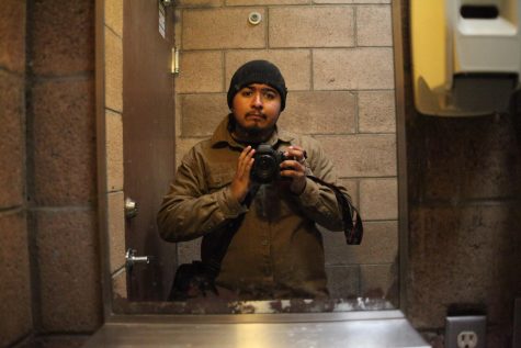 SAC.Media Editor-in-Chief Abraham Navarro takes a photo of himself at San Jacinto Wildlife Area as he works on a story for Substance.Media on November 20, 2019. Photo credit: Abraham Navarro/SAC.Media