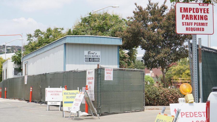 An employee parking lot leads into a Tilden-Coil construction zone on Aug. 18.