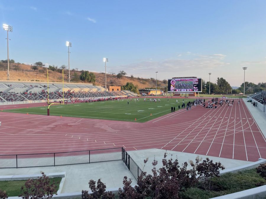 Hilmer Lodge Stadium during the first home football game since renovation