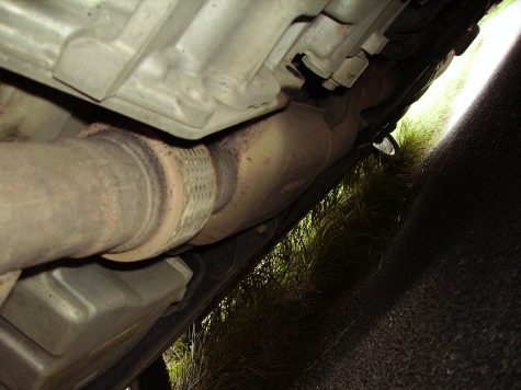 User Ballistas image of a catalytic converter on a Saab 9-5.

Photo from Wikimedia Commons.