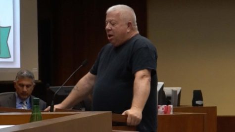 Bill Elliott continued his arguments against critical race theory, Brian Tabatabai and judicial candidate Thomas Allison on May 17 after making a speech at the prior council meeting that hinted at the great replacement theory.

File photo.