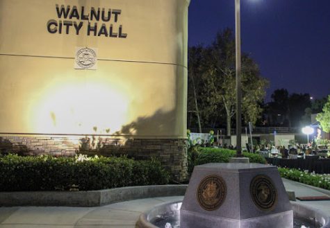 Lights shine bright in Walnut City Hall as a banquet to honor Councilman Bob Pacheco unfolds