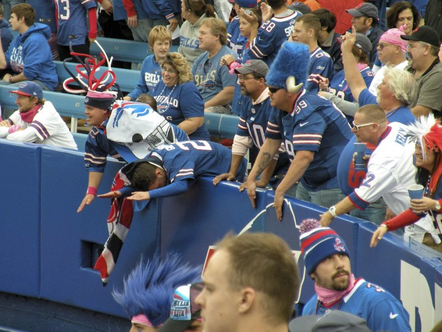 Buffalo Bills fans at a game in Ralph Wilson Stadium, Buffalo, New York. Photo courtesy Matthew D. Britt/Flickr