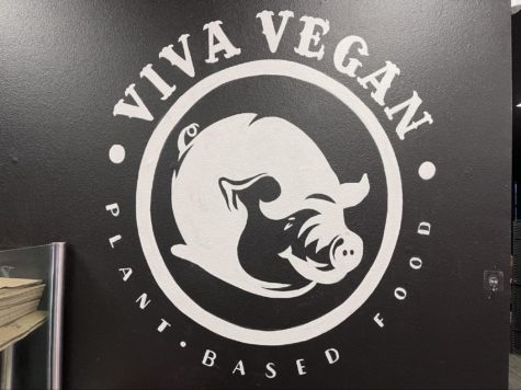 Viva Vegan mural inside the establishment.