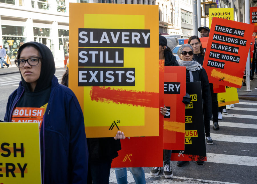 Human trafficking protest. Via Victoria Pickering/Flickr.