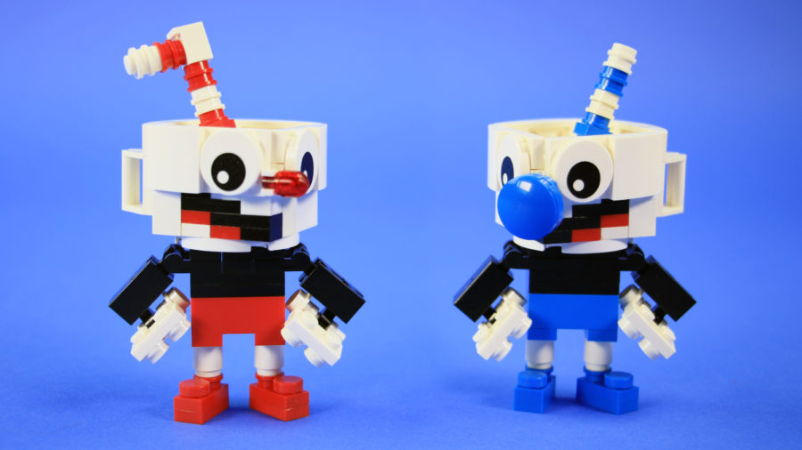 Cuphead and Mugman from the popular indie game. Via BRICK 101/Flickr.