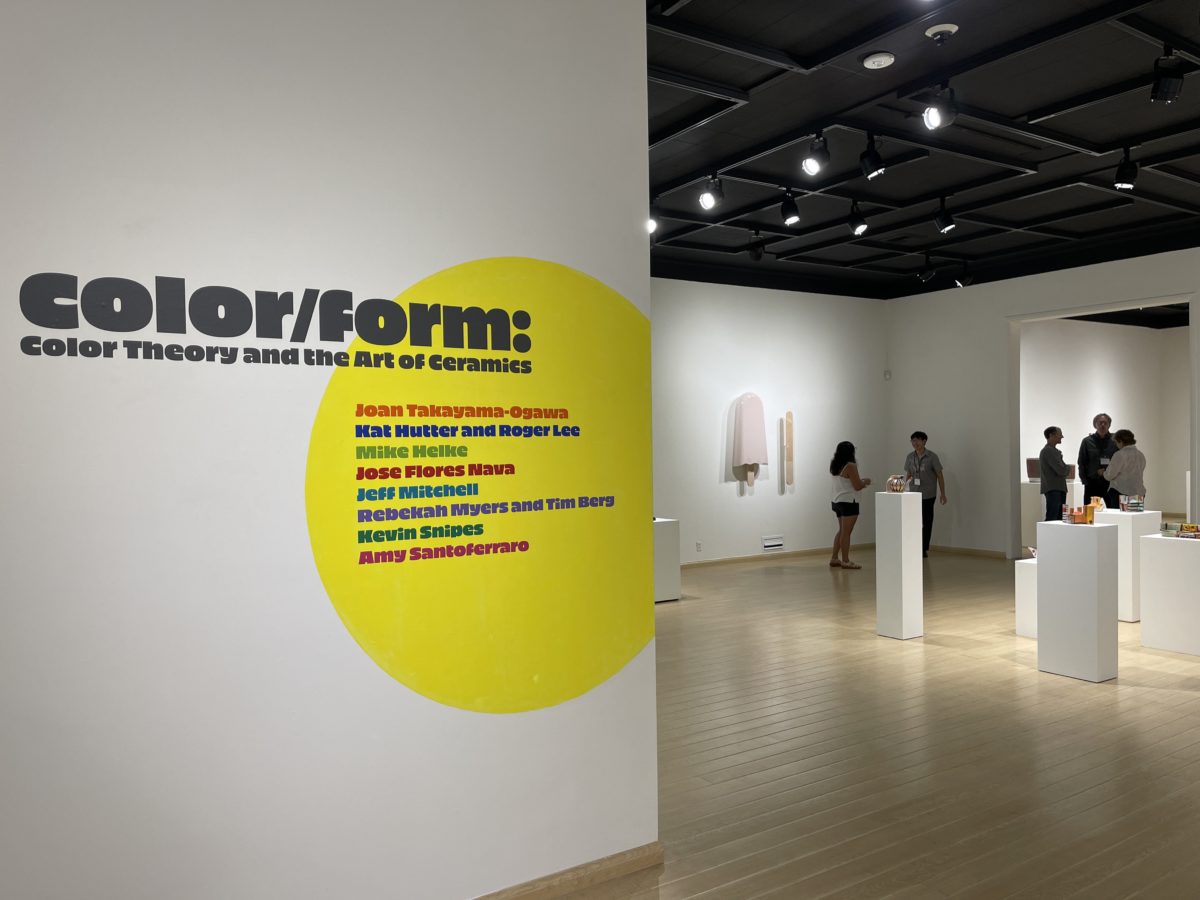 Entrance of Color/form: Color Theory and Art of Ceramics exhibit.