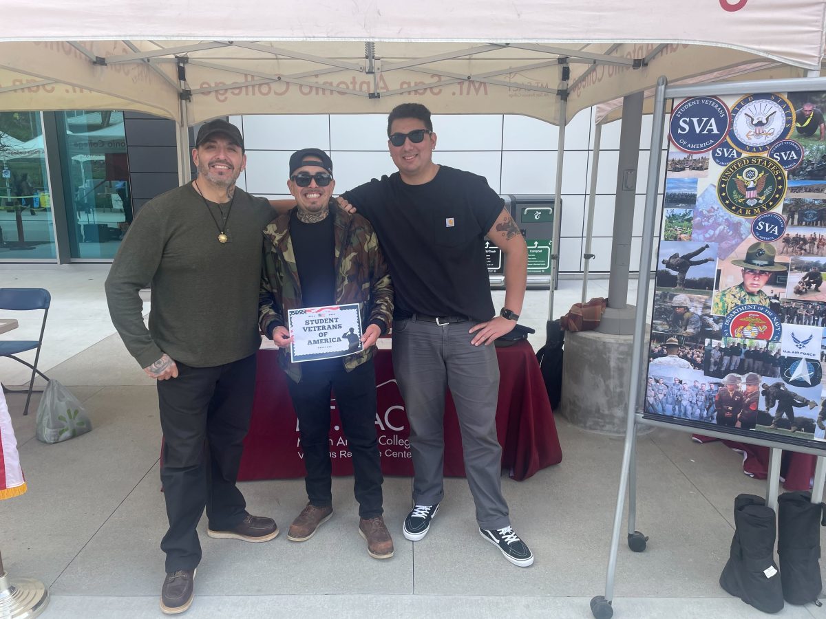 Student Veterans of Americas booth at the Join-A-Club event on March 13.