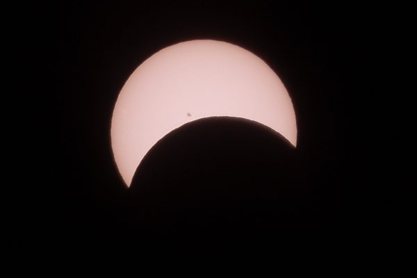 Photo taken of the partial eclipse using a specialized lens.