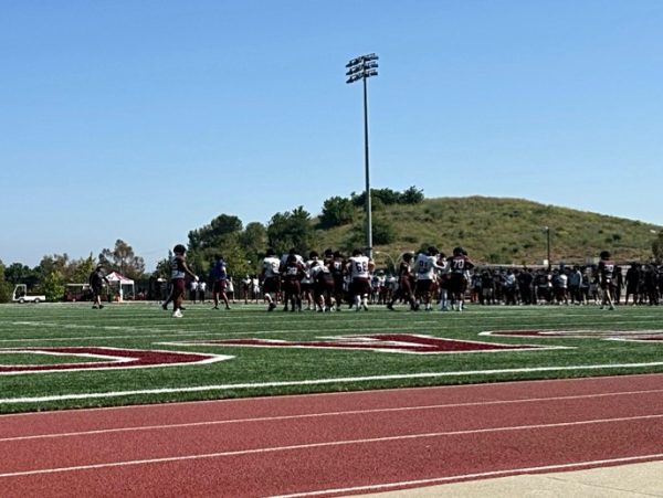 Mt. SAC players during their spring game on the flex field