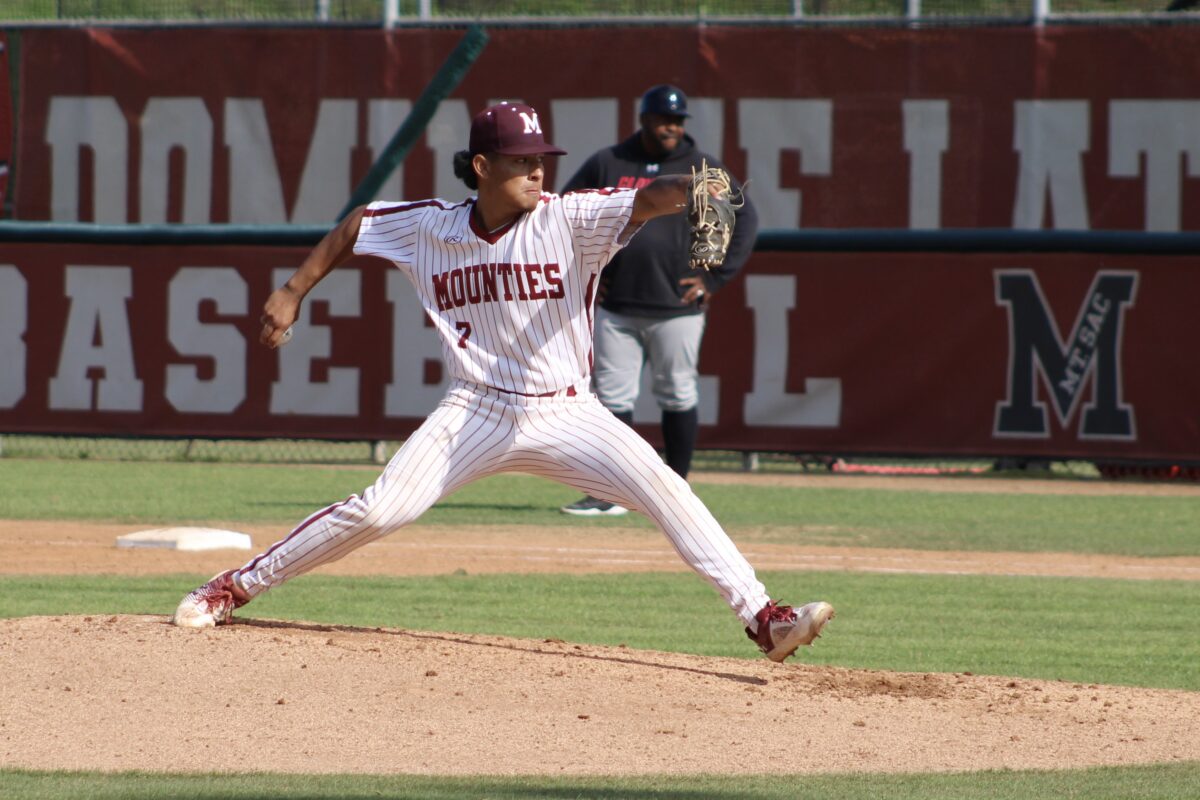 After hitting the first batter he faced, sophomore starting pitcher Matthew Lorenzano (7) struck out two batters in the first inning.