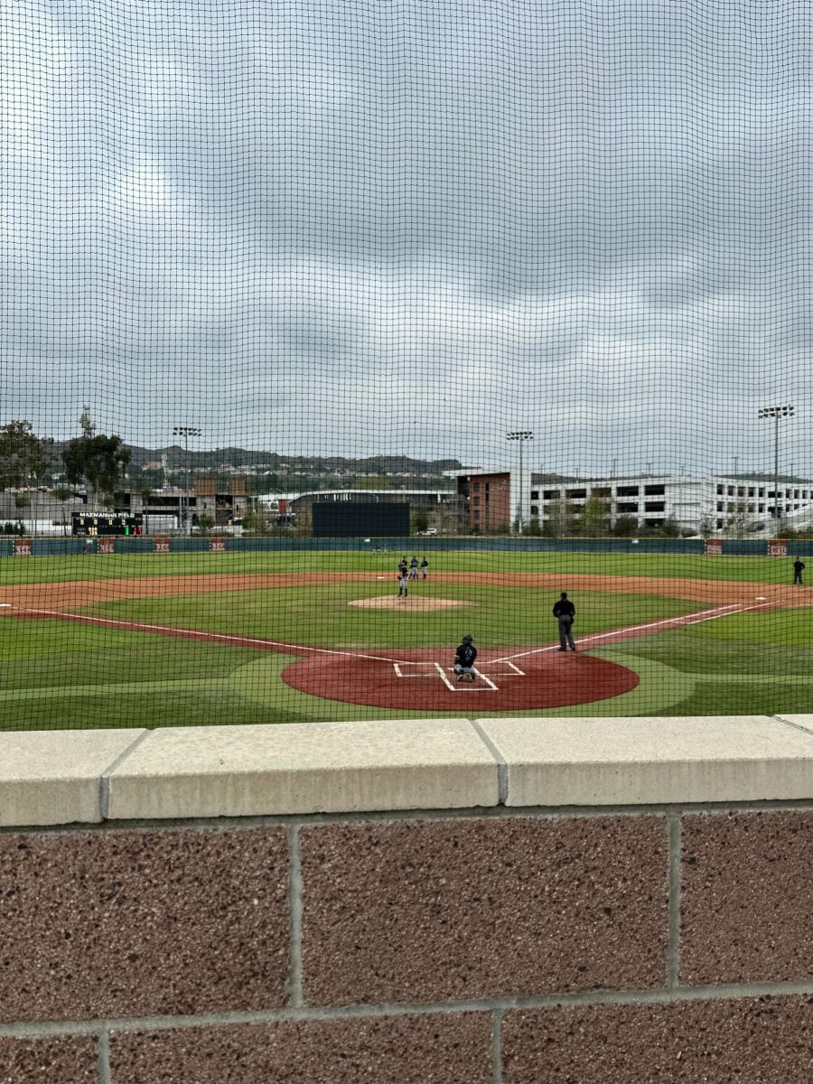 Picture taken behind home plate before the game got started.