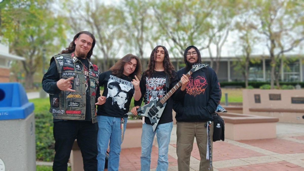 From left to right: Don Riggio, Devin Arellano, Devlin Ramirez and Eric Vidales pose for a group photo. 