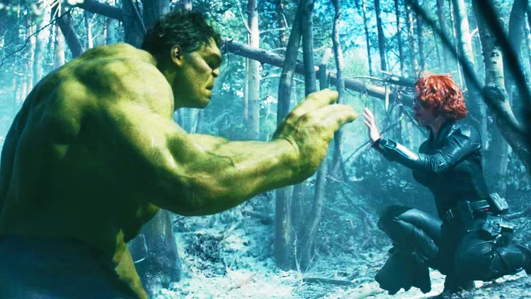 Hulk and Black Widow in "Age of Ultron"
