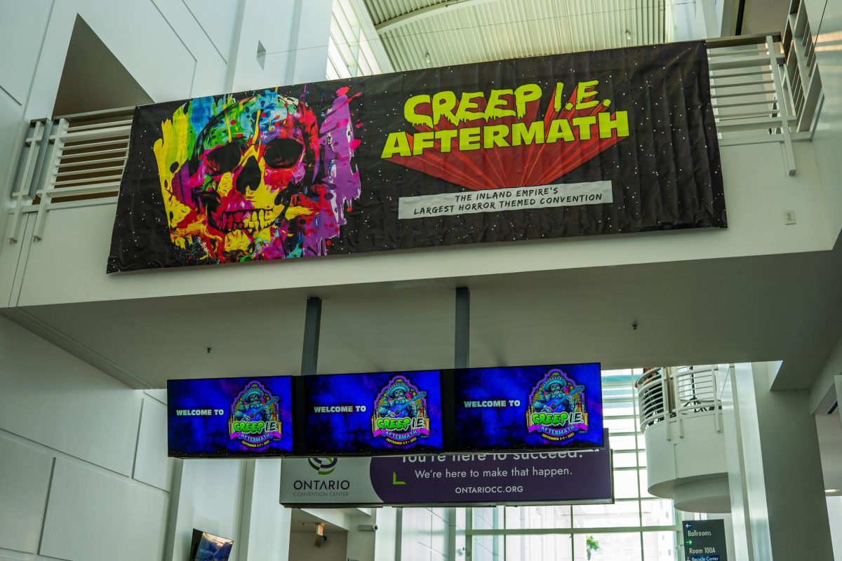 Entrance display inside the Ontario Convention Center, welcoming guests to Creep I.E. Aftermath.