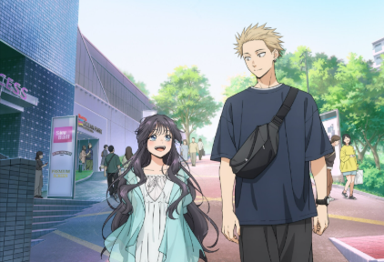 Rintaro Tsumugi (right) and Kaoruko Waguri (left). (Screenshot from The Fragrant Flower Blooms With Dignity. Directed by Miyuki Kuroki.)