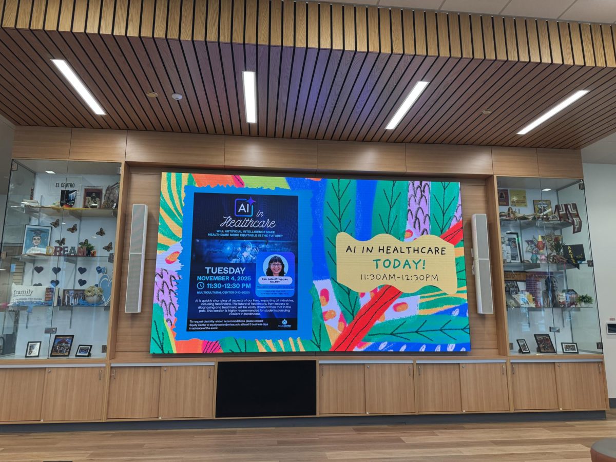 Introduction screen for the AI in Healthcare event. 