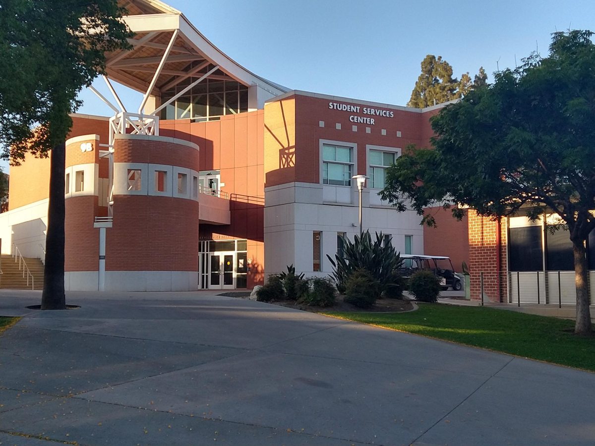 The student services center in the middle of campus houses the counseling center where students can go to get help related to classes